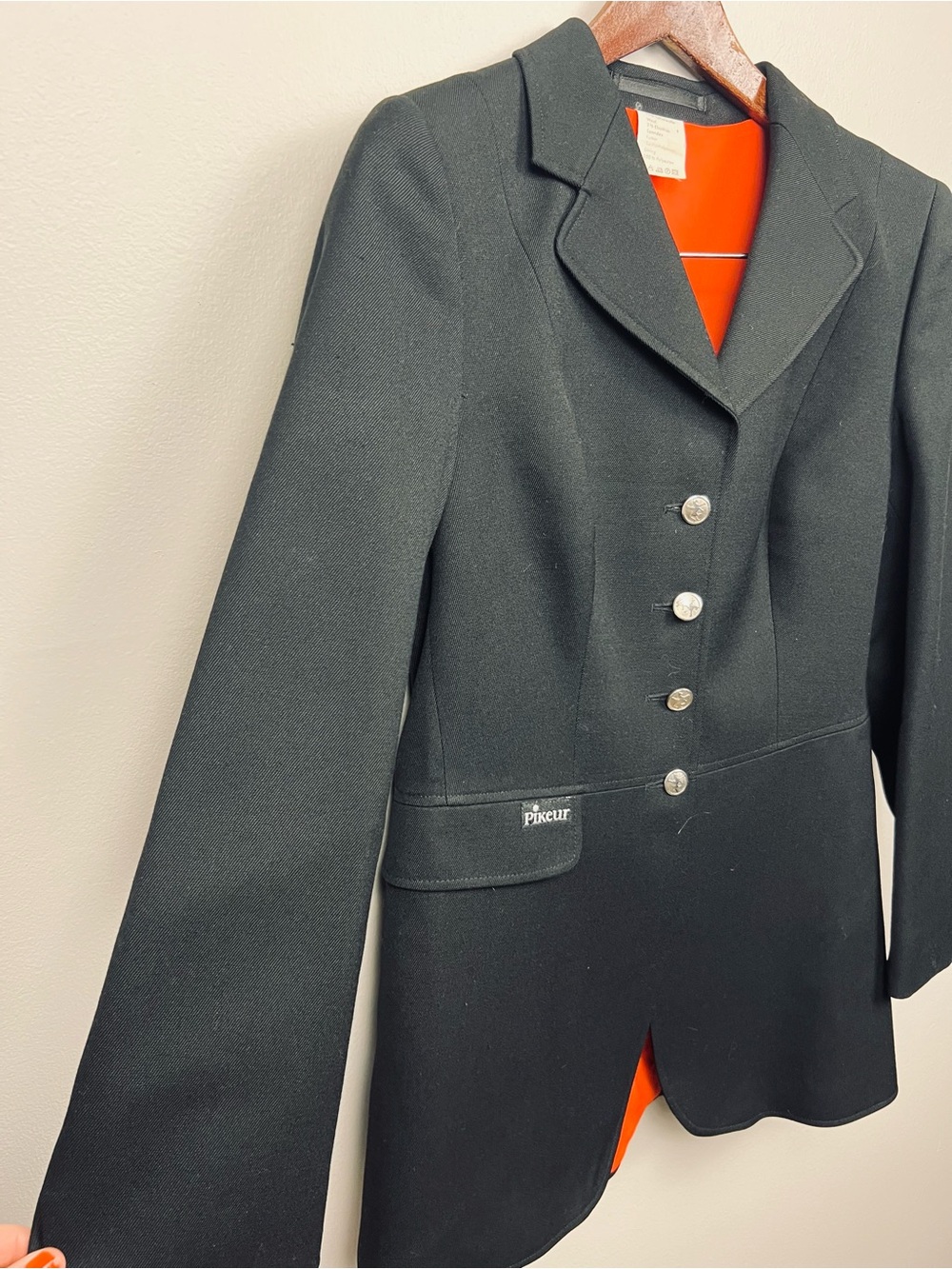 Vintage Pikeur Equestrian Competition Jacket – Black Wool – Made in Germany - 6